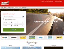 Tablet Screenshot of cars.webjet.com